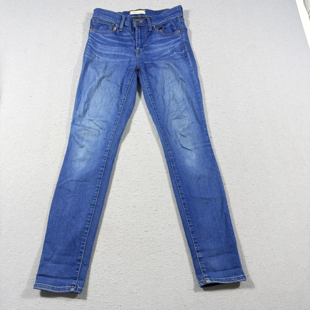 Madewell Roadtripper Skinny Jeans Womens 25 Medium Wash Stretch Denim Blue Pants